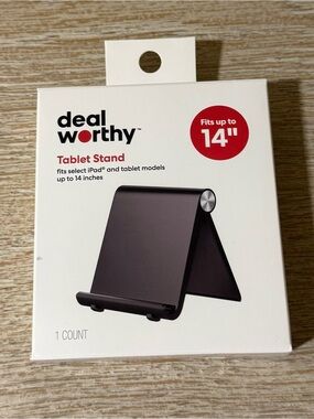 Black Tablet Stand - Fits up to 14"
